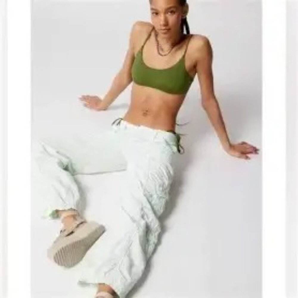 BDG Y2K Low Rise Cargo Pants in Mint Green